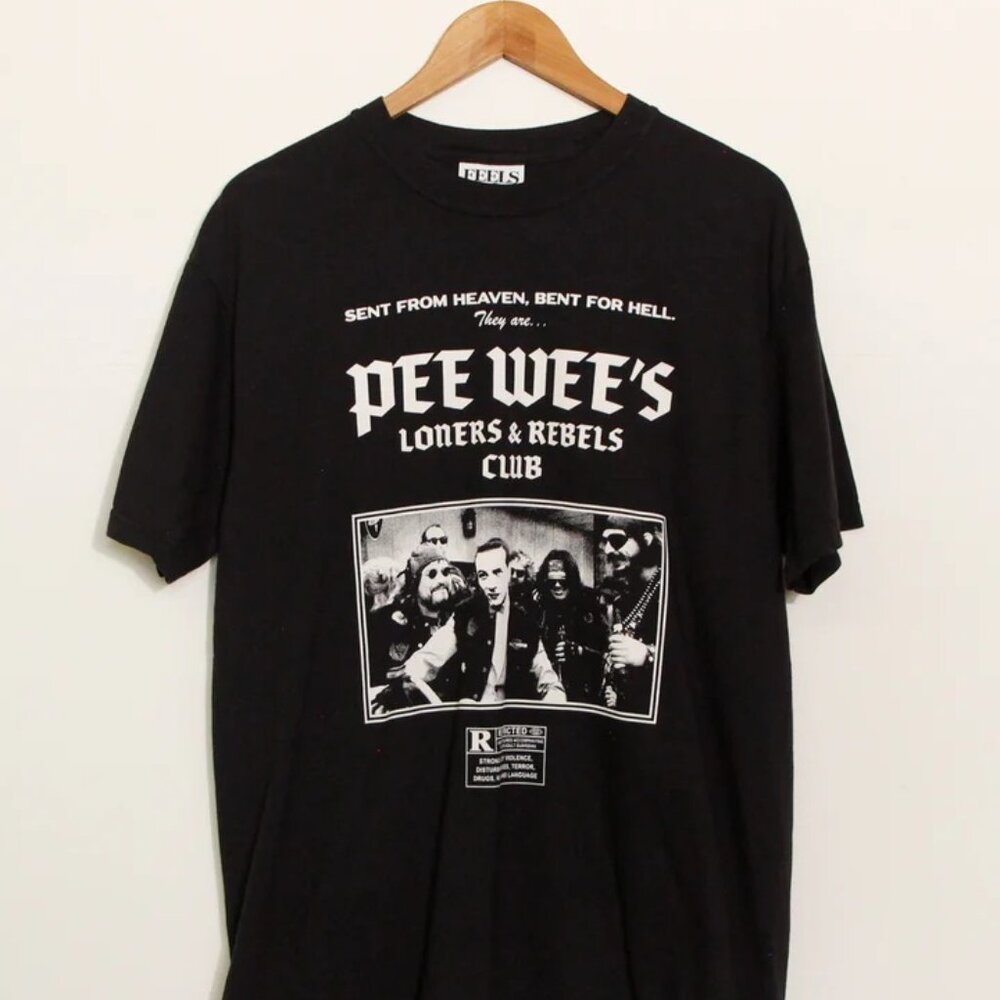 NWOT Feels So Good Loners & Rebels Pee Wee t-shirt in white on black